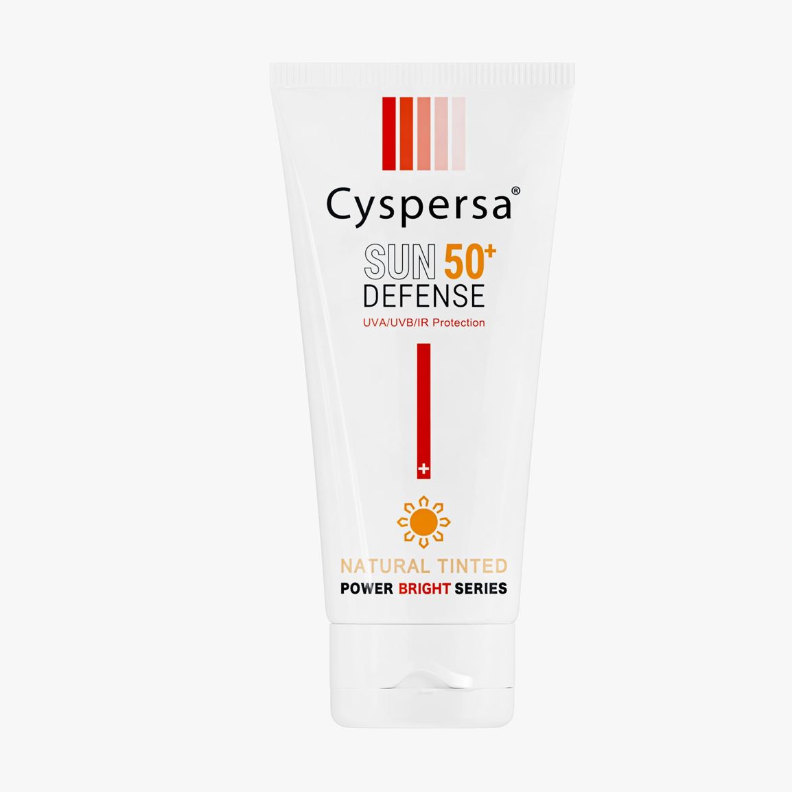 کرم ضد آفتاب رنگی روشن کننده سیسپرسا با SPF50 حجم 50 میلی لیتر 1 cuspersa natural tinted sun defence cream spf50